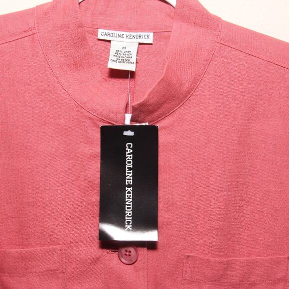 NEW Caroline Kendrick Tunic Top Linen Blend Size Medium - Picture 5 of 9